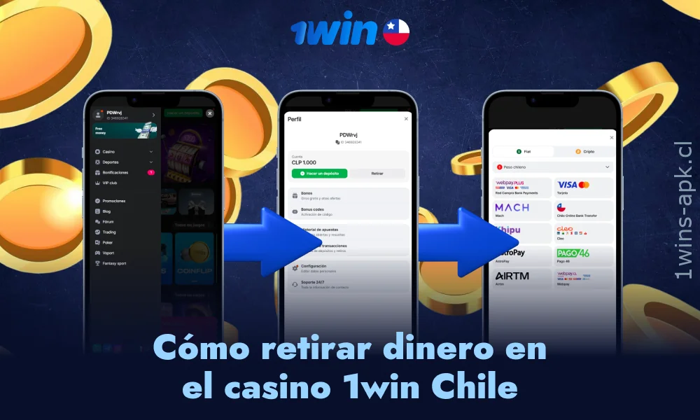 Antes de retirar dinero del casino 1win, los jugadores chilenos deben verificar su identidad